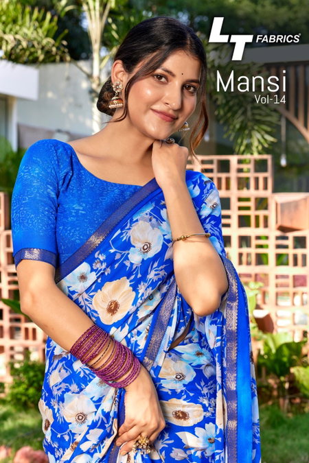 Mansi Vol 14 By Lt Micro Printed Daily Wear Saree Exporters In India

